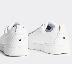 Chaussures Baskets Tommy Hilfiger Outsole Sneaker en cuir blanc