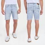 Short en jeans homme Le Temps des Cerises Landrew bleu clair