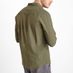Chemise en lin kaki Le Temps des Cerises Rodes pour homme
