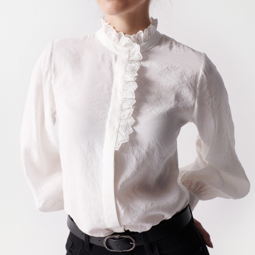 Chemisier / blouse Salsa femme avec broderie anglaise