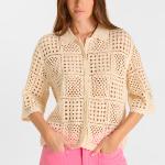 Gilet cardigan femme Le Temps des Cerises Elmar beige