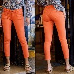 Pantalon 7/8 éme femme Freeman T Porter Alexa Cropped orange