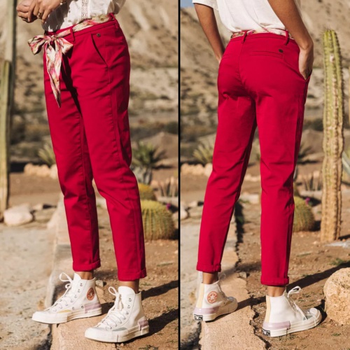 Pantalon Freeman T Porter femme Claudia Felicita rouge