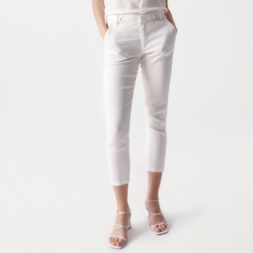 Pantalon Femme Salsas - Taille W28 L32 - Couleur Beige - Neuf Avec étiquettes - Coupe Bootcut