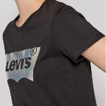 T Shirt Levi's ® femme perfect tee noir logo Levi's argenté