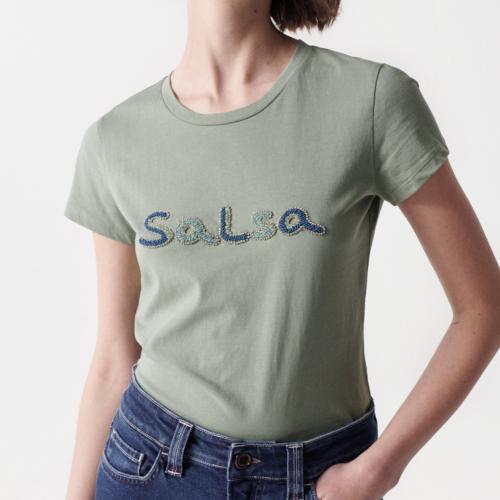 T Shirt vert Salsa Jeans pour femme