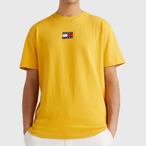 T Shirt Tommy Jeans homme Badge Tee jaune