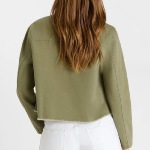 Veste en jeans kaki Le Temps des Cerises Manuela