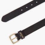 Ceinture femme Levis ® en cuir noir boucle carrée