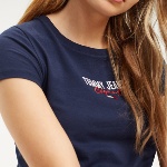 T Shirt femme Tommy Hilfiger / Tommy Jeans bleu marine