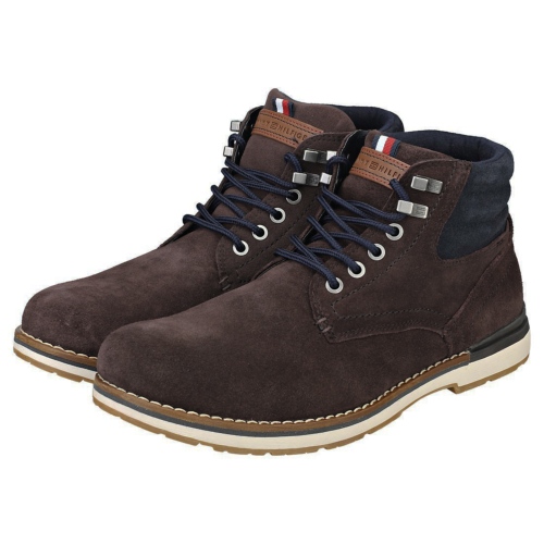 Chaussures Tommy Hilfiger homme en cuir daim marron