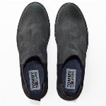 Chaussures Bottines Tommy Hilfiger Chelsea en cuir daim gris anthracite