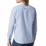 Chemise Tommy Hilfiger homme Faxon bleu rayé, col blanc