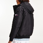 Blouson Tommy Hilfiger Jeans homme coupe bomber technique noir