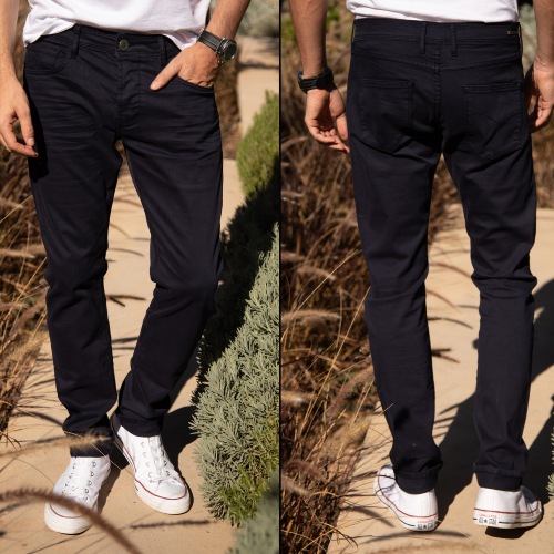 Pantalon homme Freeman T Porter Dustee Neach slim bleu marine