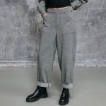 Pantalon large femme Freeman T Porter Naya Dalton gris