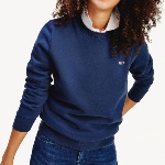 Sweat femme Tommy Hilfiger Jeans bleu marine