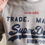 Sweat Superdry homme Vintage Logo American Classic gris