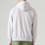 Sweat zippé capuche Levis gris chiné