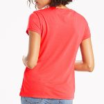 T Shirt Levis femme perfect tee blanc logo batwing Levi's rouge