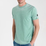 T Shirt chiné Le Temps des Cerises homme Melo aqua
