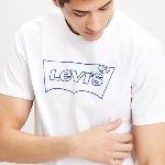 T Shirt Levi's ® homme blanc logo batwing 