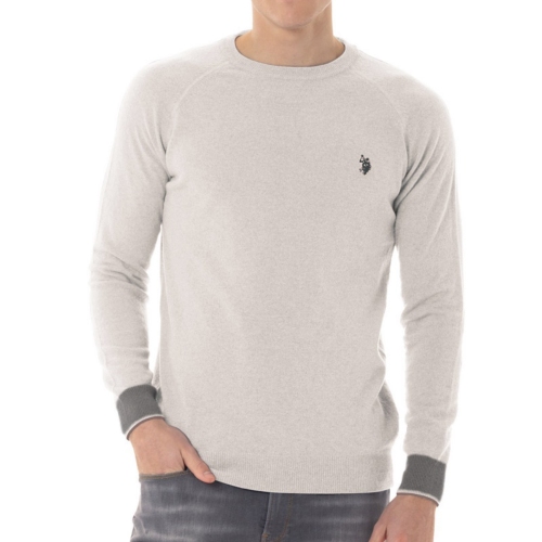 Pull en laine Us Polo Assn homme écru
