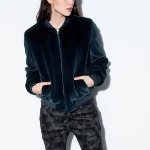 Blouson Bomber femme Le Temps des Cerises Julia bleu petrol