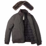 Blouson Tommy Hilfiger homme modèle Donovan Bomber gris raven