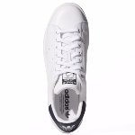 Chaussures Adidas Originals Stan Smith en cuir blanc talon marine