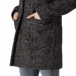 Manteau Tommy Hilfiger femme modèle Gia en drap de laine noir