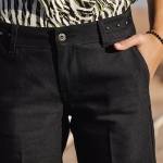 Pantalon flare Freeman T Porter femme Agatha noir