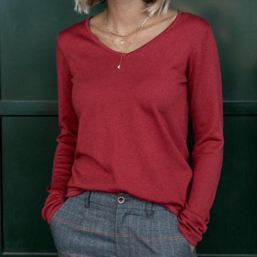 Pull femme Freeman T Porter Lorelia rouge