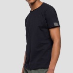 T Shirt noir Replay Jeans pour homme