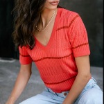 Top Freeman T Porter femme Polane rouge