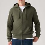 Veste sweat zippé capuche Levis Kaki