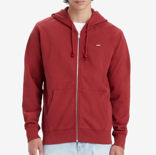 Veste sweat zippé capuche Levis rouge