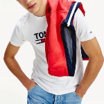 T Shirt blanc Tommy Jeans homme avec grand logo