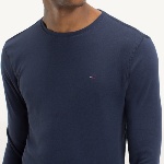 T Shirt manches longues Tommy Hilfiger bleu marine