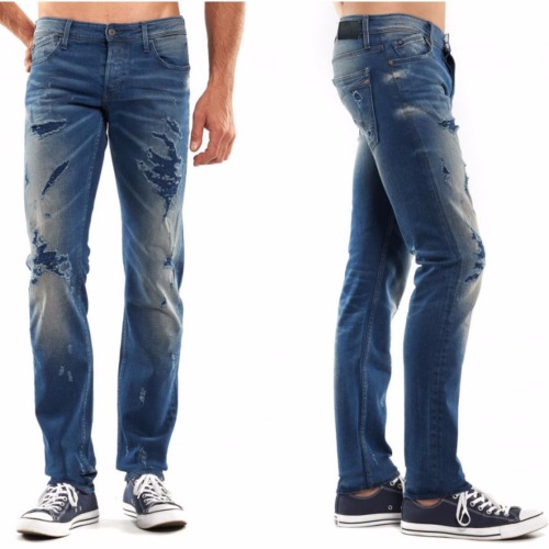 Jeans LTC Le Temps des Cerises homme / Japan Rags 711 wss168 déchiré