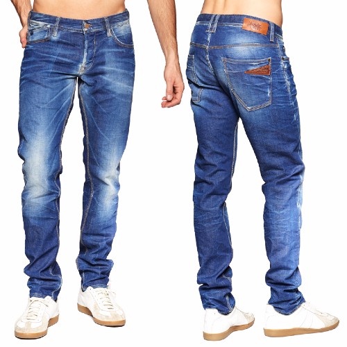 Jean Japan Rags 711 Siem pour homme coupe ajustée délavage WC424