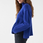 Pull en laine et cachemire bleu Salsa pour femme