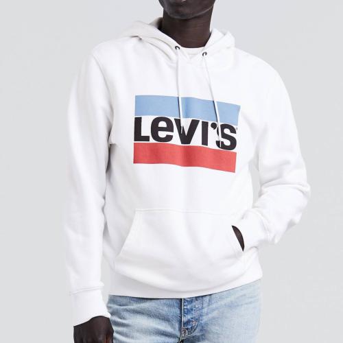 Sweat Levis homme sportswear hoodie blanc logo Levi's