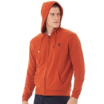 Veste / Sweat zippé capuche Us Polo Assn orange brique