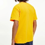 T Shirt Tommy Jeans jaune avec logo brodé