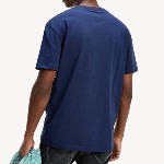 T Shirt Tommy Hilfiger Jeans bleu marine avec logo brodé