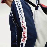 Sweat Tommy Jeans homme bleu marine avec bandes