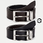 Ceinture reversible Tommy Hilfiger Layton cuir noir et marron