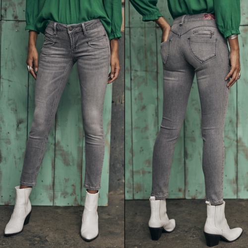 Jeans Freeman T Porter Alexa Cropped gris firenze