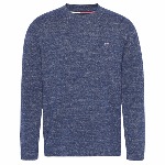 pull Tommy Hilfiger bleu marine chiné